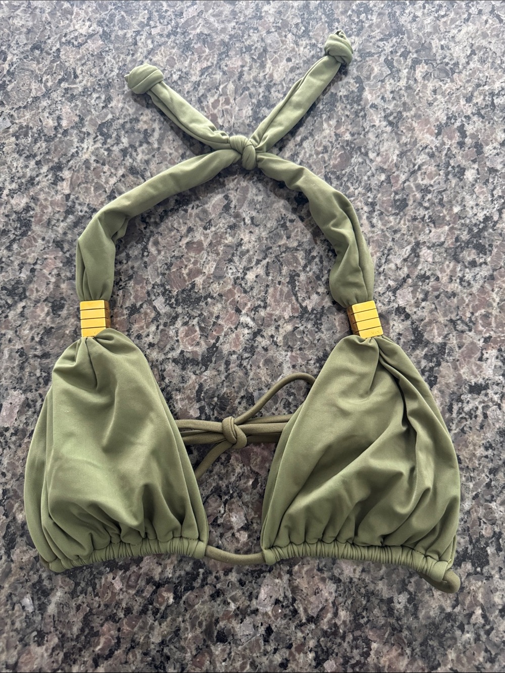 VIX Olive Green Halter Swim Top - NWOT - Picture 3 of 3